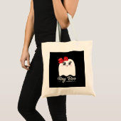 Schattig Hey Boo Halloween-ontwerp Tote Bag (Voorkant (product))