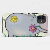 schattig hippie hippo Case-Mate iPhone case (Achterkant (horizontaal))