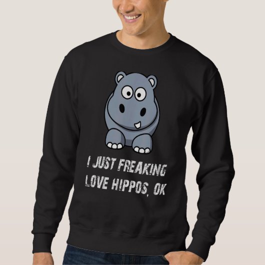 Schattig hippo liefde hippo ik gewoon freaking lie trui (Voorkant)