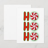 Schattig Ho Ho Ho Kerstnotitie Kaart Notitiekaartje (Voorkant / Achterkant)