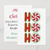 Schattig Ho Ho Ho Kerstnotitie Kaart Notitiekaartje (Voorkant / Achterkant)