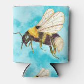  schattig hommel illustratie op wolken blikjeskoeler (Voorkant)