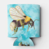  schattig hommel illustratie op wolken blikjeskoeler (Achterkant)