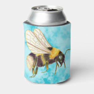 schattig hommel illustratie op wolken blikjeskoeler