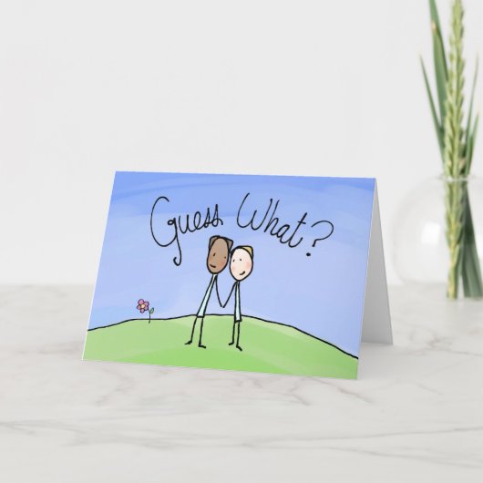 Schattig Homokoppel Raad Wat Aankondiging (Voorkant)