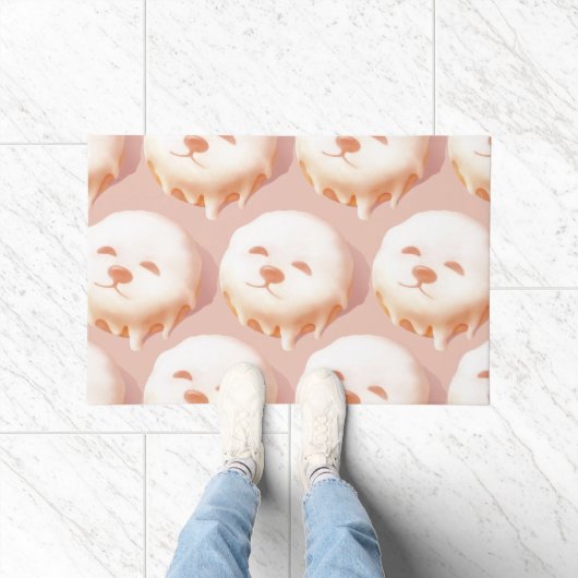 Schattig hondengezicht donut deurmat (Binnen)