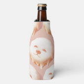 Schattig hondengezicht donut flesjeskoeler (Fles Voorkant)