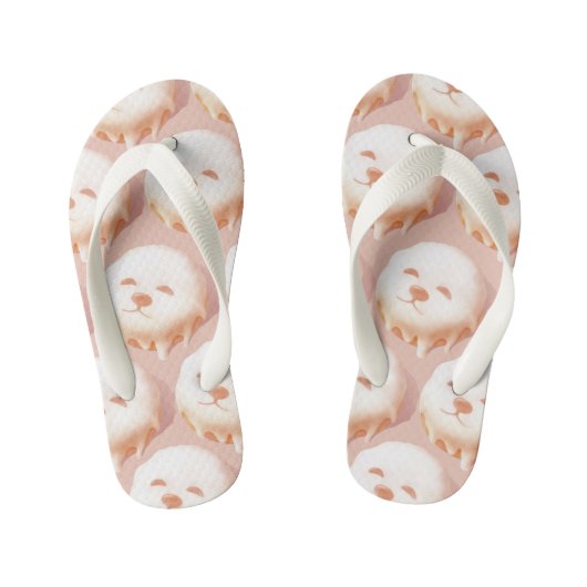 Schattig hondengezicht donut kinder teenslippers (Voetbed)