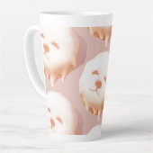 Schattig hondengezicht donut latte mok (Linkerhoek)