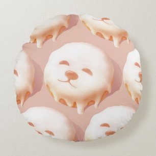Schattig hondengezicht donut rond kussen