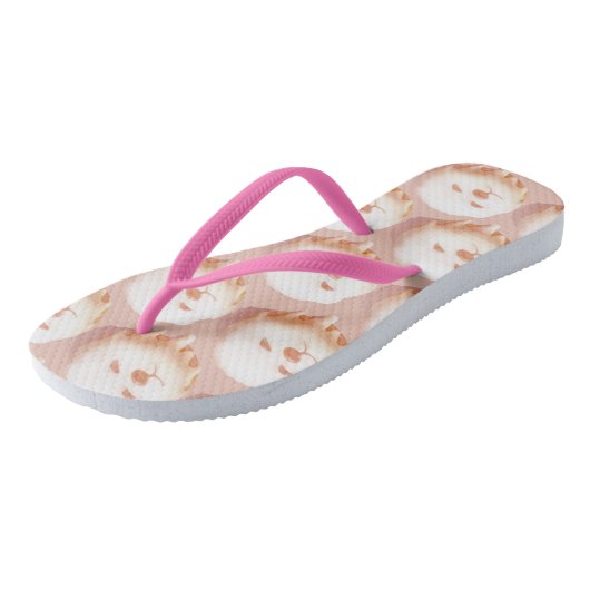 Schattig hondengezicht donut teenslippers (Schuin)