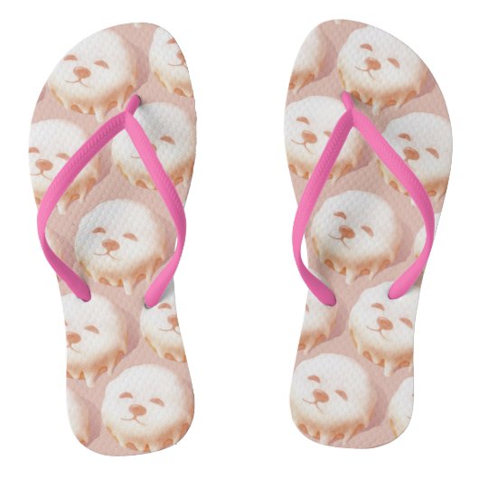 Schattig hondengezicht donut teenslippers (Voetbed)