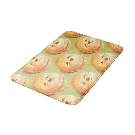 Schattig hondengezichtsbranderpatroon badmat (Gekanteld)