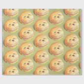 Schattig hondengezichtsbranderpatroon cadeaupapier (Vlak)