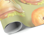 Schattig hondengezichtsbranderpatroon cadeaupapier (Rol Hoek)