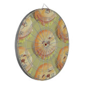 Schattig hondengezichtsbranderpatroon dartbord (Voorkant Links)