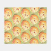 Schattig hondengezichtsbranderpatroon fleece deken (Voorkant (Horizontaal))