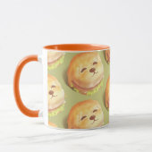 Schattig hondengezichtsbranderpatroon mok (Links)