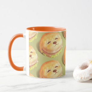 Schattig hondengezichtsbranderpatroon mok