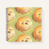 Schattig hondengezichtsbranderpatroon notitieboek (Voorkant)