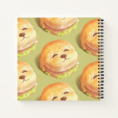 Schattig hondengezichtsbranderpatroon notitieboek (Achterkant)