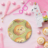 Schattig hondengezichtsbranderpatroon papieren bordje (Feest)