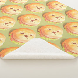 Schattig hondengezichtsbranderpatroon sherpa deken