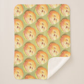 Schattig hondengezichtsbranderpatroon sherpa deken (Voorkant)