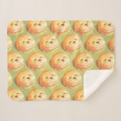 Schattig hondengezichtsbranderpatroon sherpa deken (Voorkant (horizontaal))