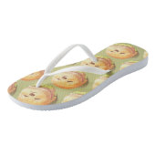 Schattig hondengezichtsbranderpatroon teenslippers (Schuin)