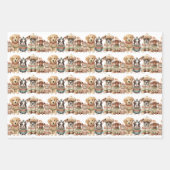 Schattig Hondenkat Huisdieren Gebreide truien Kers Inpakpapier Vel (Voorkant 2)