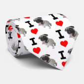 schattig hondenliefhebber waar ik van hou stropdas (Opgerold)