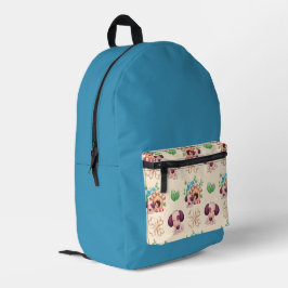 Schattig hondenpatroon bedrukte rugzak