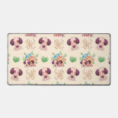 Schattig hondenpatroon bureaumat (Voorkant)