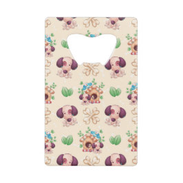 Schattig hondenpatroon creditkaart flessenopener