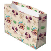 Schattig hondenpatroon groot cadeauzakje (Achterkant Gekanteld)