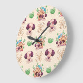 Schattig hondenpatroon grote klok (Hoek)