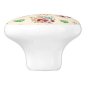 Schattig hondenpatroon keramische knop (Zijkant)