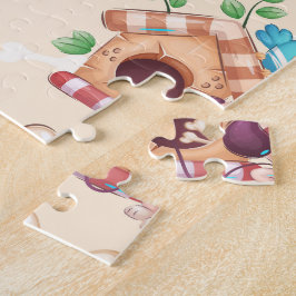 Schattig hondenpatroon legpuzzel