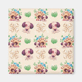 Schattig hondenpatroon magneet (Voorkant)