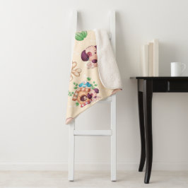 Schattig hondenpatroon sherpa deken