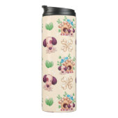 Schattig hondenpatroon thermosbeker (Geroteerd rechts)