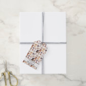 Schattig Hondenpatroon Verjaardag Cadeaulabel (Met Touw)