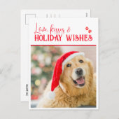 Schattig Hondenvakantie Kaart - Liefde, Kusjes & V (Voorkant / Achterkant)