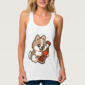 Schattig Hondje Knuffelt Cola Fles Tanktop (Voorkant)