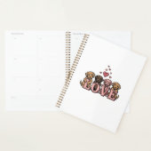 Schattig Hondje Liefde Valentijn Vintage Gravure O Planner (Display)