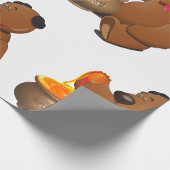 Schattig Honey Loving Beer met Honey Pot Cadeaupapier