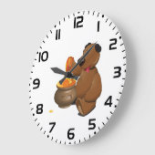 Schattig Honey Loving Beer met Honey Pot Grote Klok (Hoek)