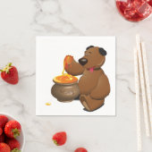 Schattig Honey Loving Beer met Honey Pot Servet (Insitu)