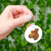 Schattig Honey Loving Beer met Honey Pot Sleutelhanger